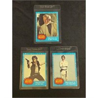 (3) 1977 Topps Star Wars Cards