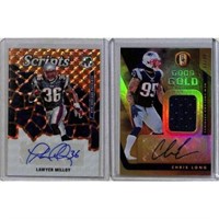 (2) New England Patriots Signed Cards