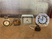 4 x assorted clocks