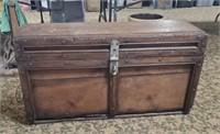Antique wooden tool chest, 40"×13"×20"