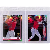 (2) Topps Chrome Shohei Ohtani Refractor Cards