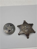 US Marshal & Brass Arizona Sheriff Badges