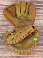 Lot of (2) Vintage Baseball Gloves