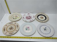 lot of 6 antique plates