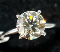 $4500 14K Lab Diamond (1.6Ct,Vs,Jk) Ring