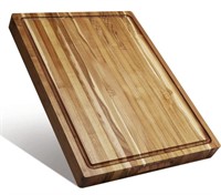 Large Teak Wood Cutting Board for Kitchen,