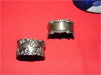 2 Sterling Silver Napkin Rings