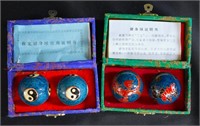 2 Sets Baoding Balls w/ Cases