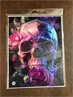 Skull roses 8.5x11" photo print as pictured