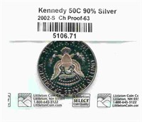 2002-S Kennedy Silver Half Dollar in Littleton