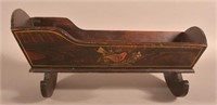 Antique Grain-Painted Softwood Doll Cradle.