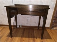Vintage Wood Sewing Machine Cabinet Table