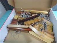 *Big Box Full Of Wooden Pants Hangers- Appears to