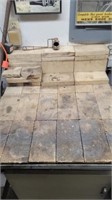 Welding table with fire brick