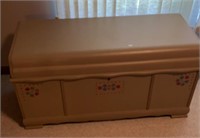 44.5”x18”x 22.5” Painted Wooden Decorative Chest