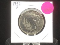 1922-D Peace Silver Dollar in Flip