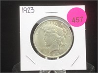 1923 Peace Silver Dollar in Flip