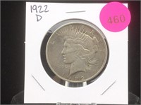 1922-D Peace Silver Dollar in Flip