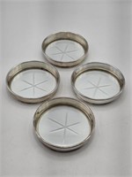 4 BIRKS STERLING COASTERS - 162.61 TOTAL WEIGHT