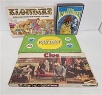 4 VINTAGE BOARD GAMES - MISSING SOME PIECES