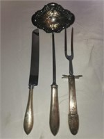 Sterling silver handled cutlery set