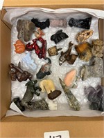 12" x 12' Box Lot Stone Animals as Shown