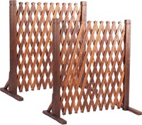 Extendable Wooden Garden Fence 2 Pack