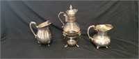 Silver Plate Pitchers and Coffee Carafe