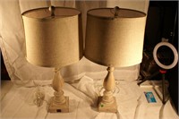 Set of 2 Lamps with USB Chargers