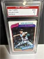 1980 Topps Nolan Ryan Graded Ex 5 LA Angels