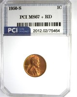 1950-S Cent MS67+ RD LISTS $1300