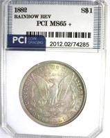 1882 Morgan MS65+ Rainbow Rev LISTS $525