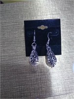 Silver Essential oil wire earrings