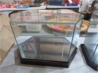 GLASS WITH WOOD STAND DISPLAY