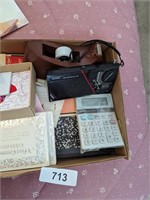 Calculator, Little Radio, Assorted Card,