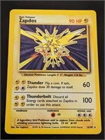 1999 Pokemon Base Holo Zapdos 16/102