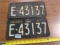 License Plates - 1961
