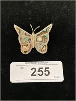 Silver Tone Butterfly Brooch.