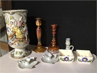 Candleholders & Vase Home Decor Lot