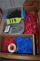 Assorted electric connections & Screws