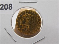 1911 2 1/2 DOLLAR INDIAN HEAD GOLD PIECE