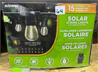 Sunforce Solar String Lights, 35ft, 15 LED Bulbs