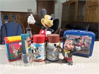 MISC. MICKEY MOUSE ITEMS - 2) THERMOS', LUNCH