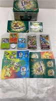 Pokemon chest with cards and stickers