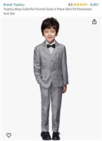 Formal Suits 5 Piece Slim Fit Dresswear Suit Set