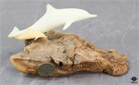 John Perry Dolphins on Driftwood Figurine