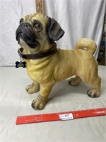 Pug Statue with Collar