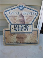 Unused Capital Brewery Island Wheat Metal Sign