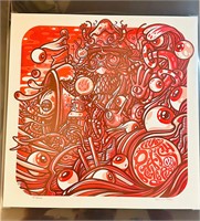 Phish Poster Drew MIllward Ruby Waves Print Red
