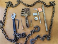 Hand tools & 12 foot chain
